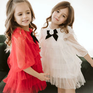 Petite Hailey Six Layered Dress Ivory