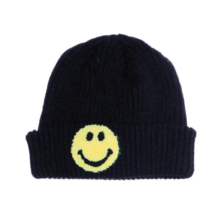 Petite Hailey Smile Beanie Black