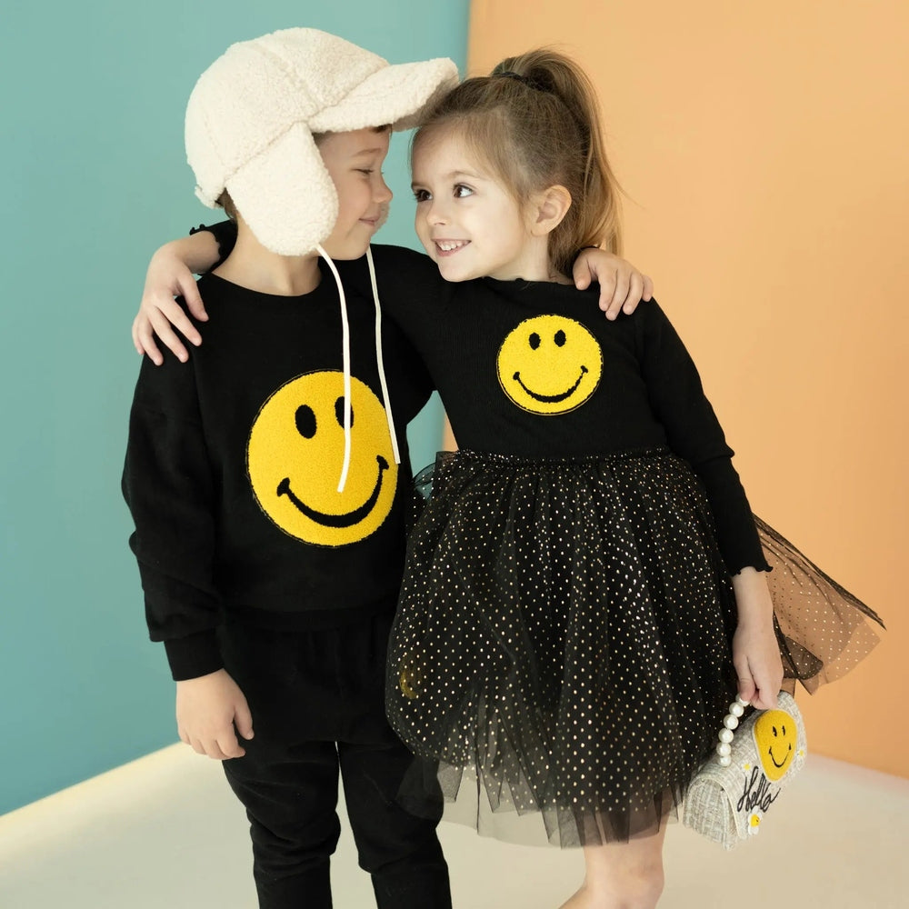 Petite Hailey Smile Smile Sweatshirts Black
