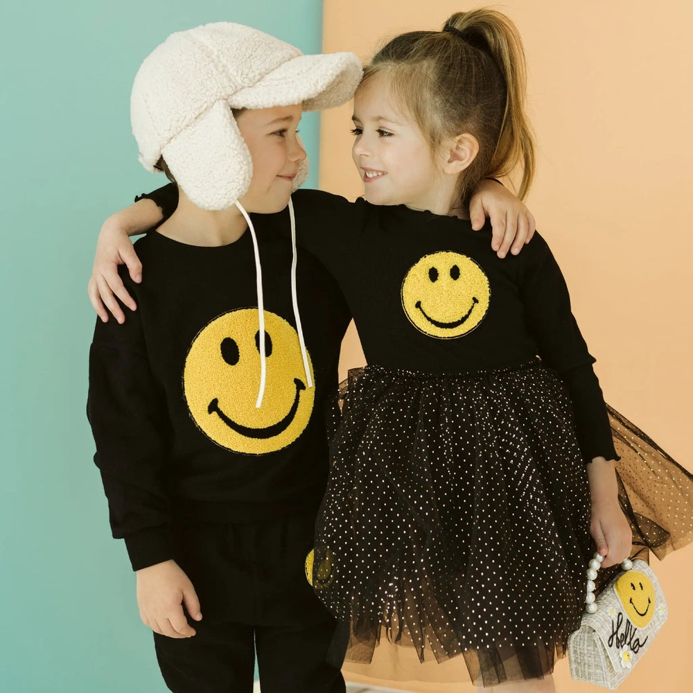 Petite Hailey Smile Smile Sweatshirts Black