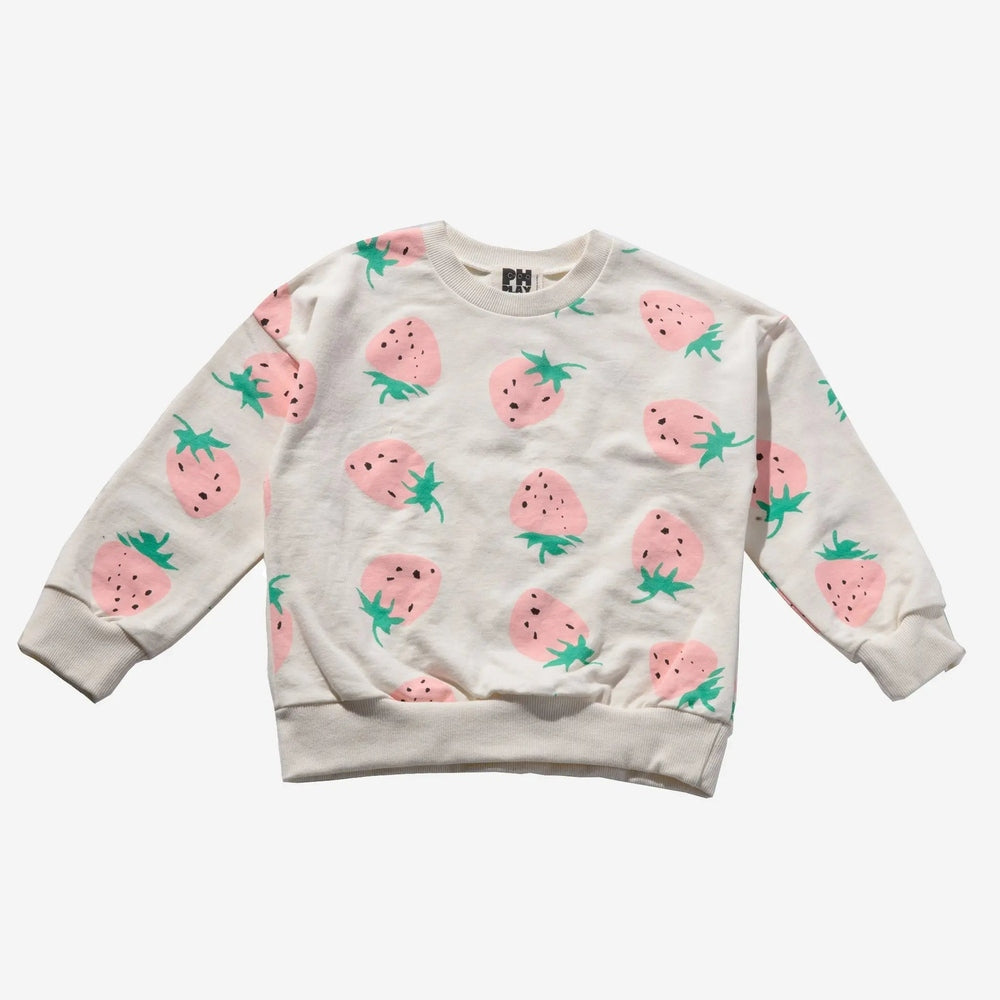 Petite Hailey Strawberry Print Sweatshirt