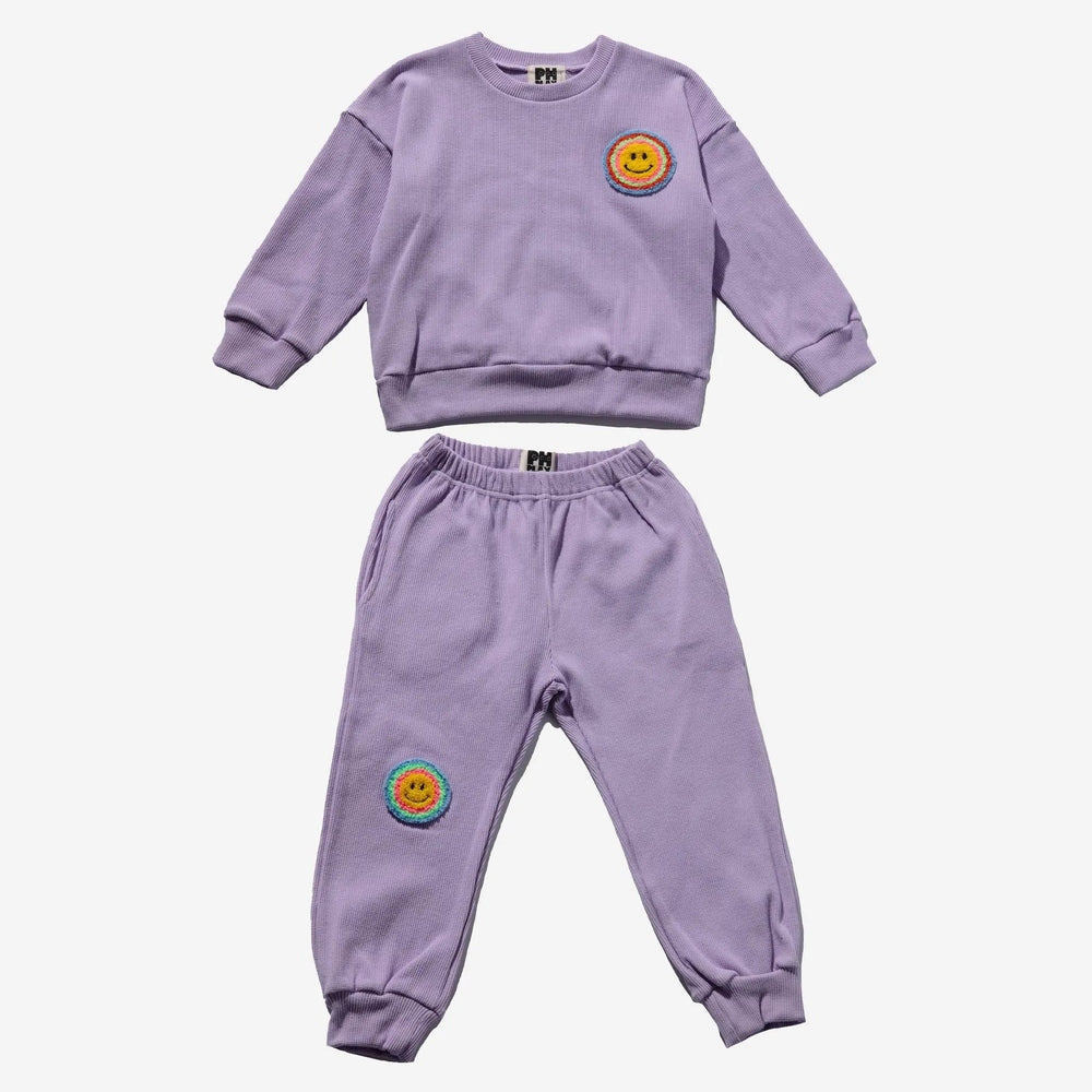 Petite Hailey Waffle Multi Smile Set Purple