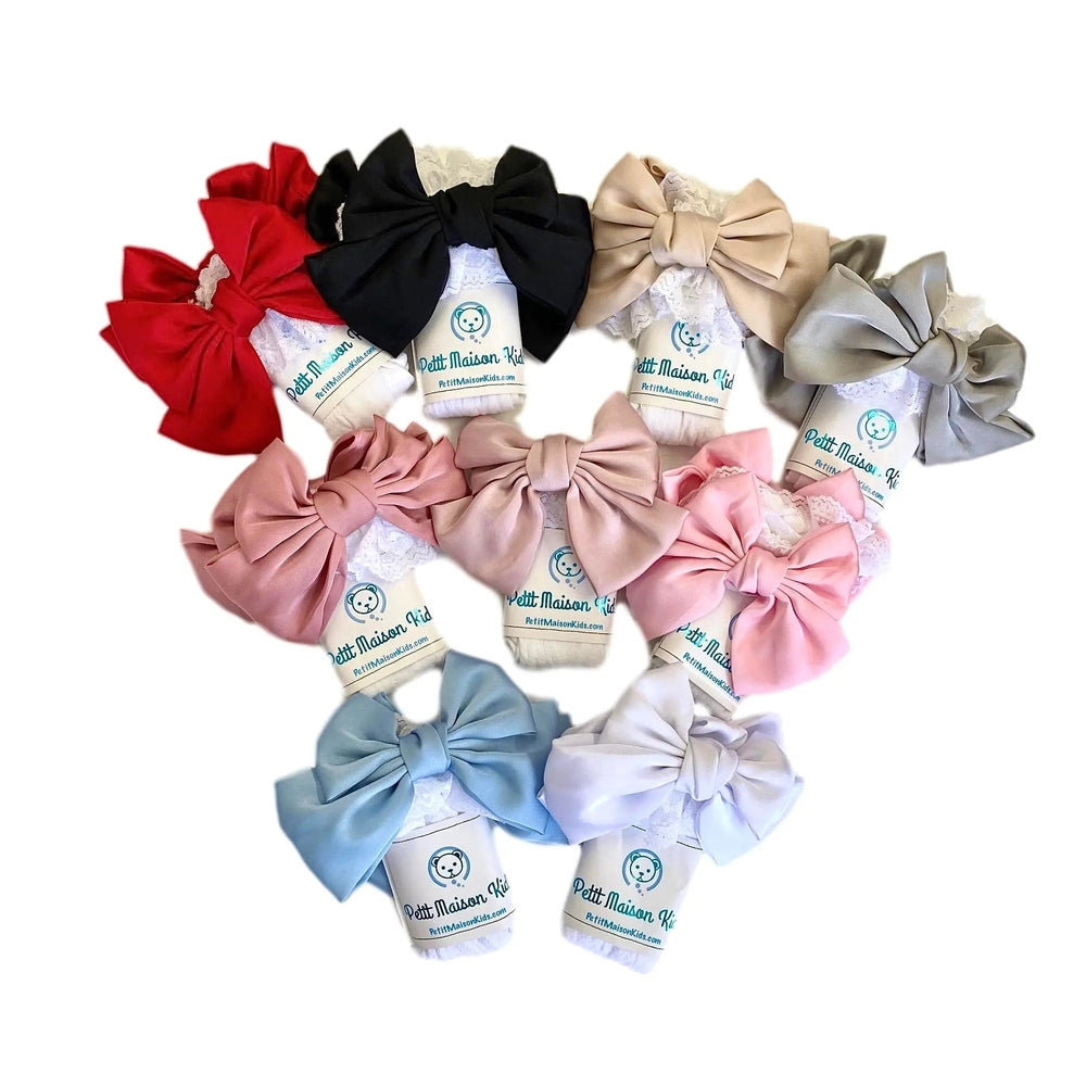 Petite Maison Kids Lola Lace Socks With Satin Bows