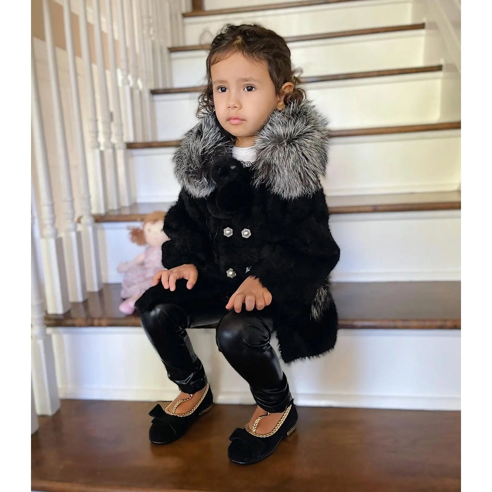 Petite Maison Kids Milana Noir Sweater Coat