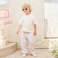 Petite Revery Balloon Pants - Caramel Stripes