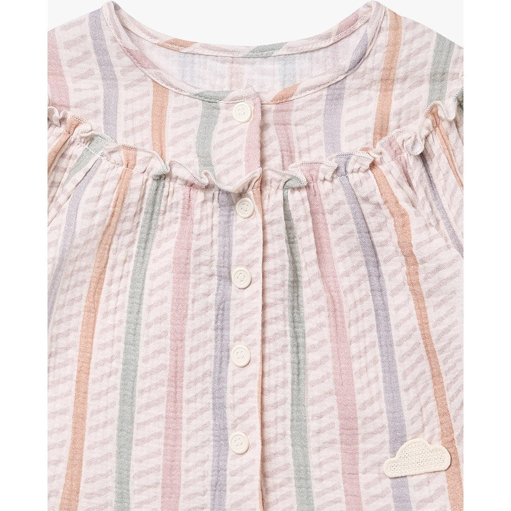 PETITE REVERY Blouse Caramel Stripes