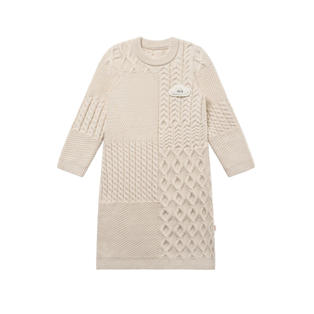 Petite Revery Cotton Knit Dress Cloud