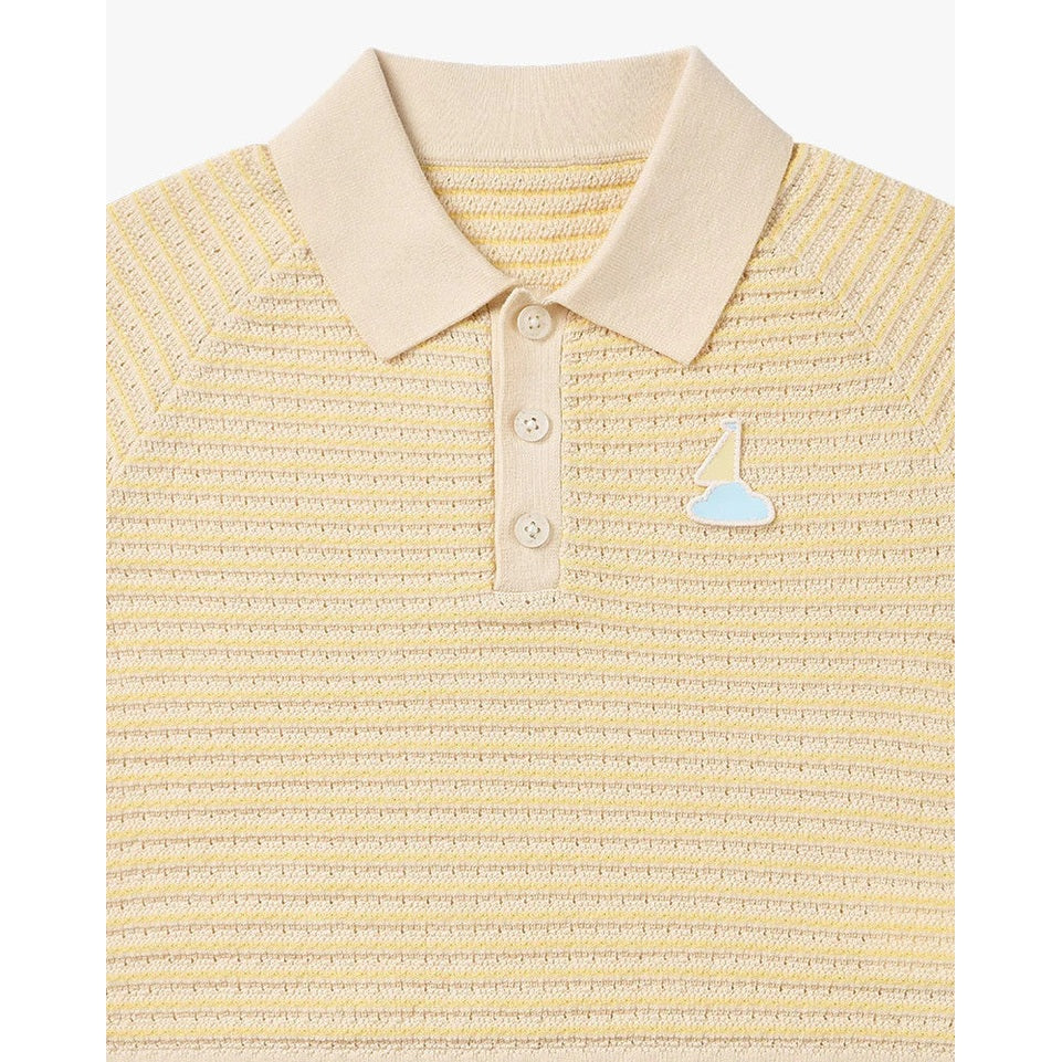 Petite Revery Cotton Knit Short Sleeve Top Mellow Yellow