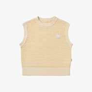 Petite Revery Cotton Knit Sleeveless Vest Mellow Yellow