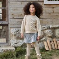 Petite Revery Cotton Knit Sweater Cloud