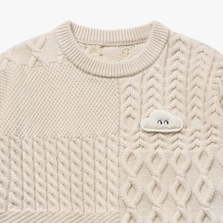 Petite Revery Cotton Knit Sweater Cloud