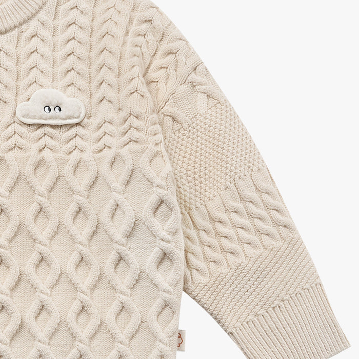 Petite Revery Cotton Knit Sweater Cloud