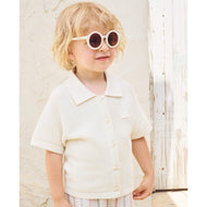 Petite Revery Cotton Knit Tee - Jet Stream