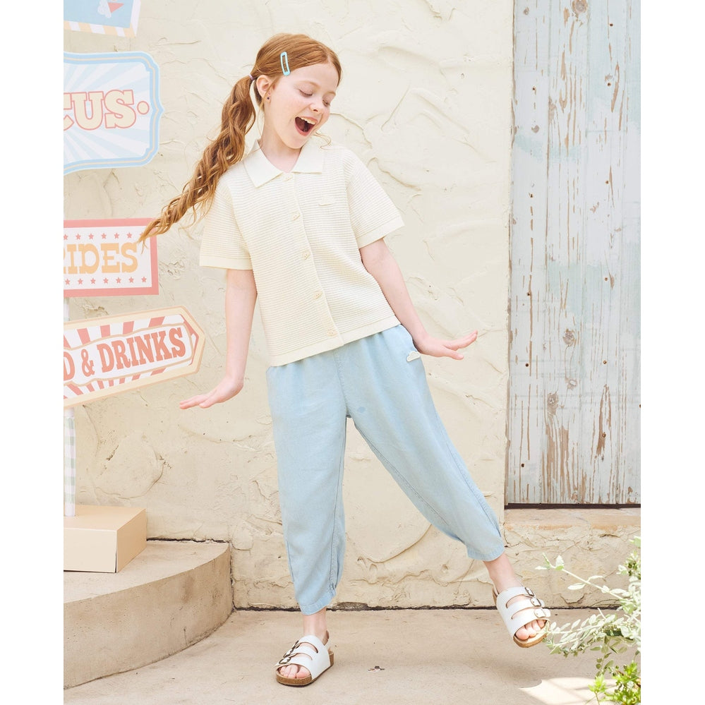 Petite Revery Cotton Knit Tee - Jet Stream