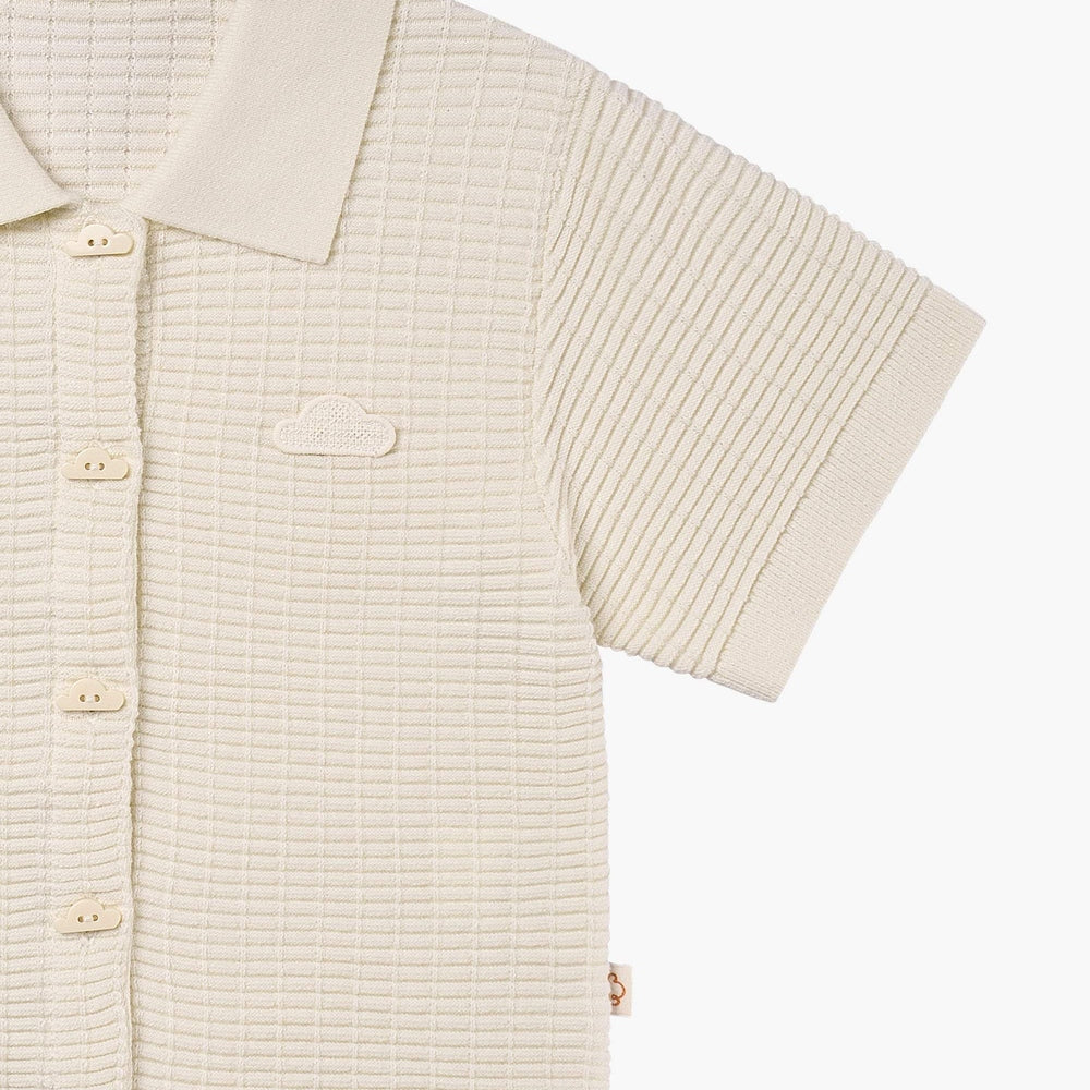 Petite Revery Cotton Knit Tee - Jet Stream