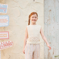 Petite Revery Cotton Knit Vest - Jet Stream