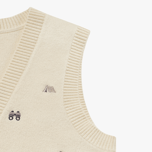 Petite Revery Cotton Knit Vest Mini Camp Revery
