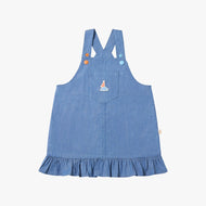 Petite Revery Denim Dress Overalls Sky