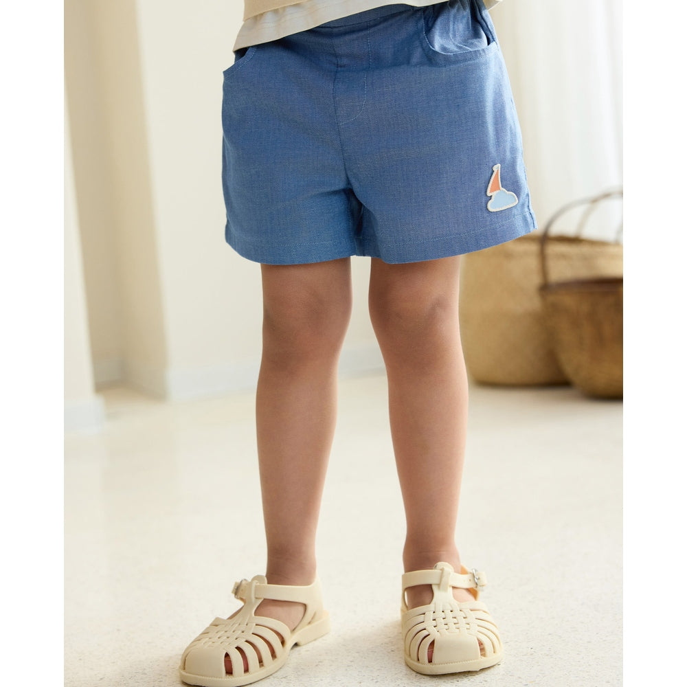 Petite Revery Denim Shorts Sky