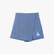 Petite Revery Denim Skort Sky