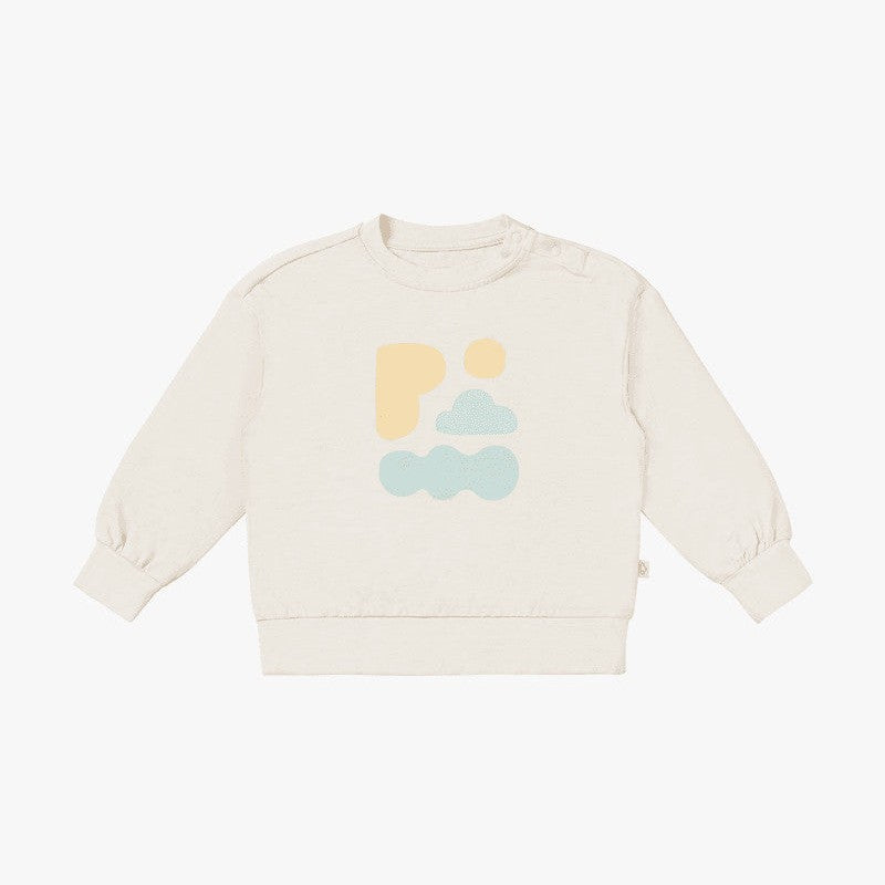 Petite Revery French Terry Drop Shoulder Long Sleeve Sweatshirt Jet Stream