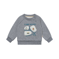 Petite Revery French Terry Raglan Sweatshirt Slate Gray