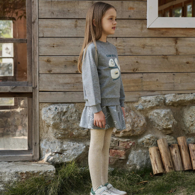 Petite Revery French Terry Raglan Sweatshirt Slate Gray