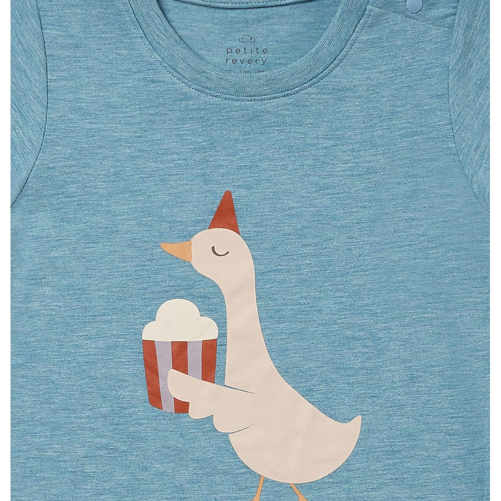 Petite Revery Onesie Meadow Green Popcorn Duck