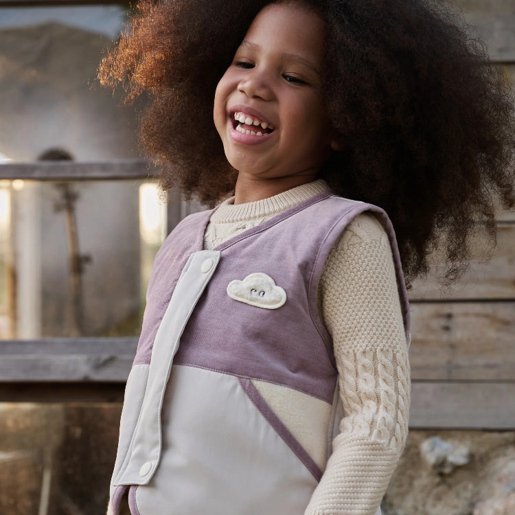 Petite Revery Polyester Down Vest Cloud