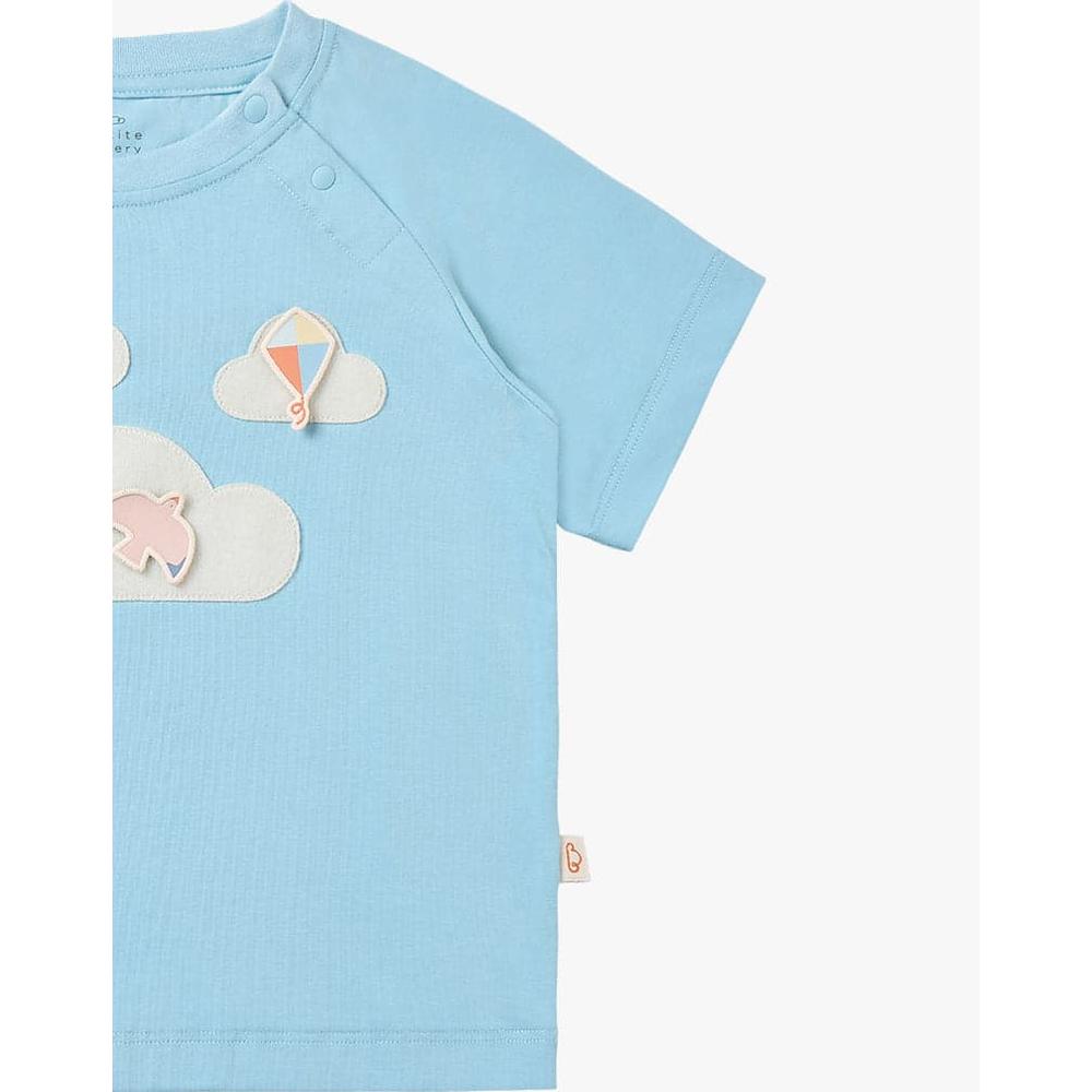 Petite Revery Quick Dry Cooling Cotton Raglan Short Sleeve Tee Forget-Me-Not