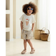 Petite Revery Quick Dry Cooling Cotton Short Sleeve Tee Jet Stream