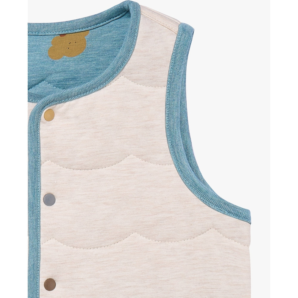 Petite Revery Quilted Reversible Vest CCC - Reverse Detail