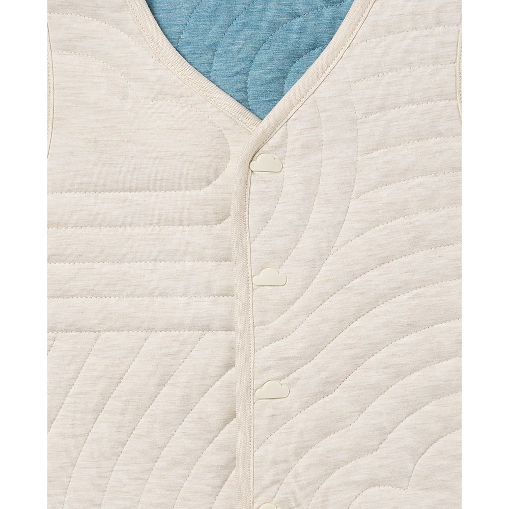 Petite Revery Quilted Reversible Vest Nimbus Cloud