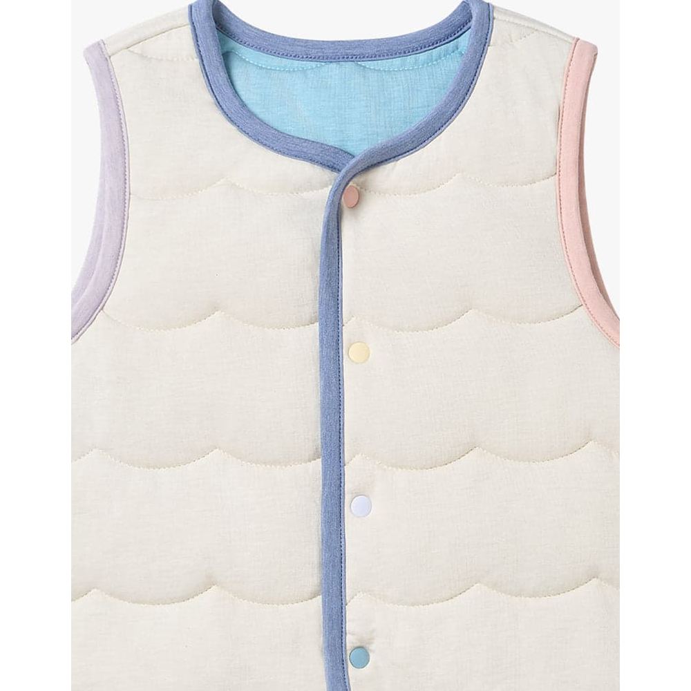 Petite Revery Quilted Sea Vest Jet Stream