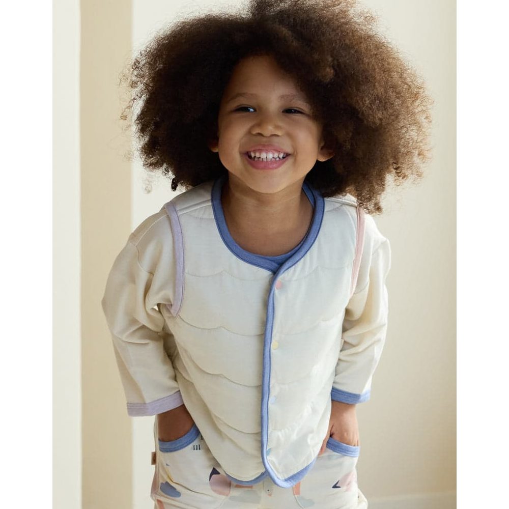 Petite Revery Quilted Sea Vest Jet Stream