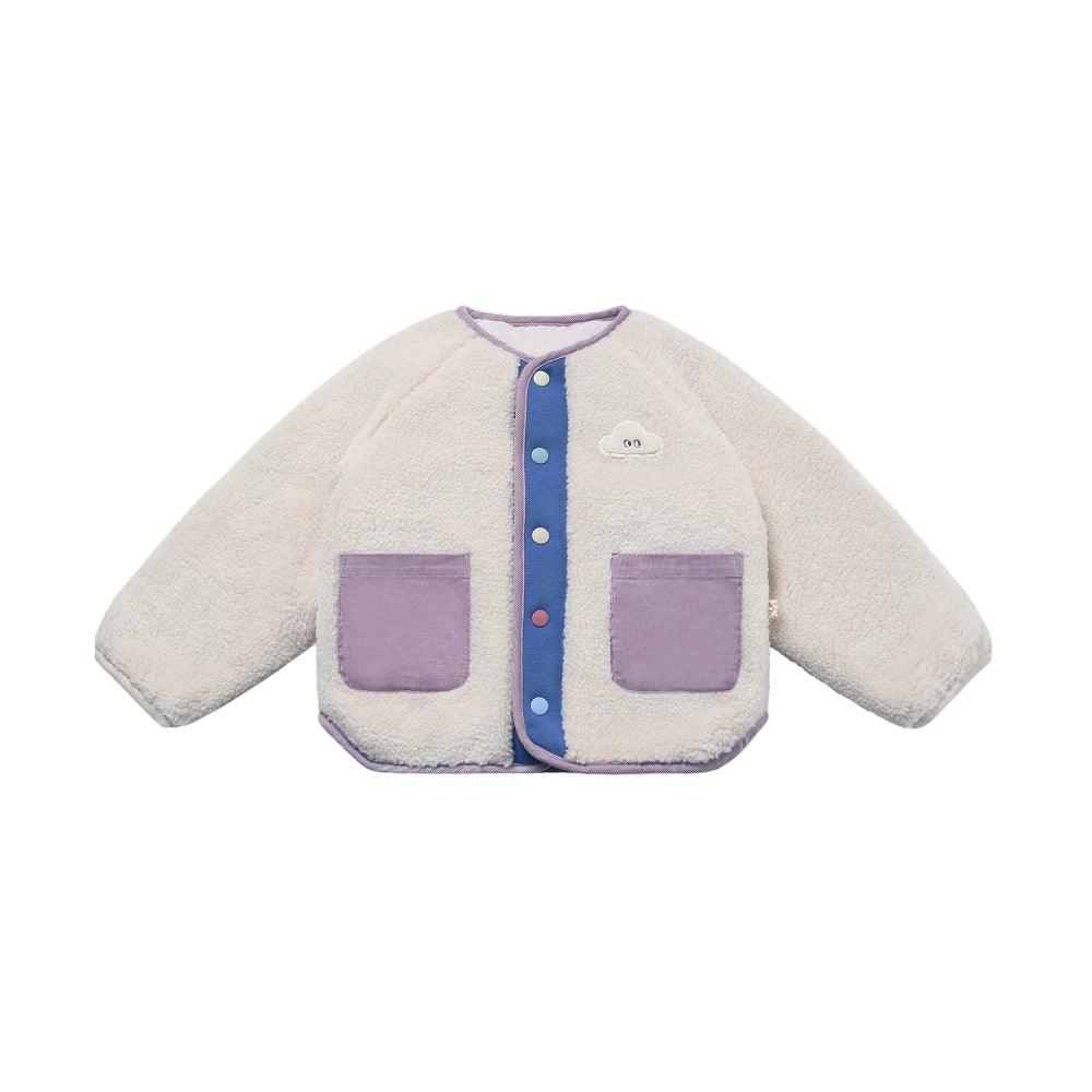 Petite Revery Recycled Fleece Reversible Jacket Cloud