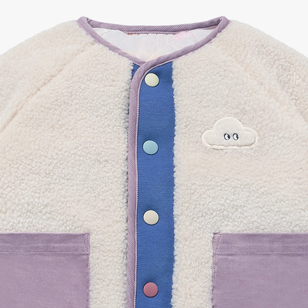 Petite Revery Recycled Fleece Reversible Jacket Cloud