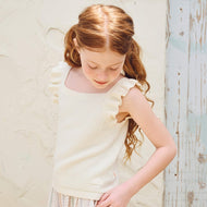 Petite Revery Ruffled Knit Tank Top - Jet Stream