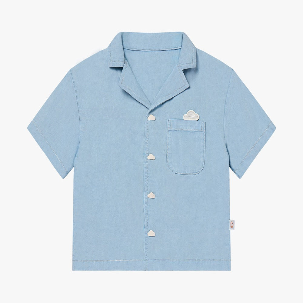 Petite Revery Short Sleeve Shirt - Chambray Denim 08