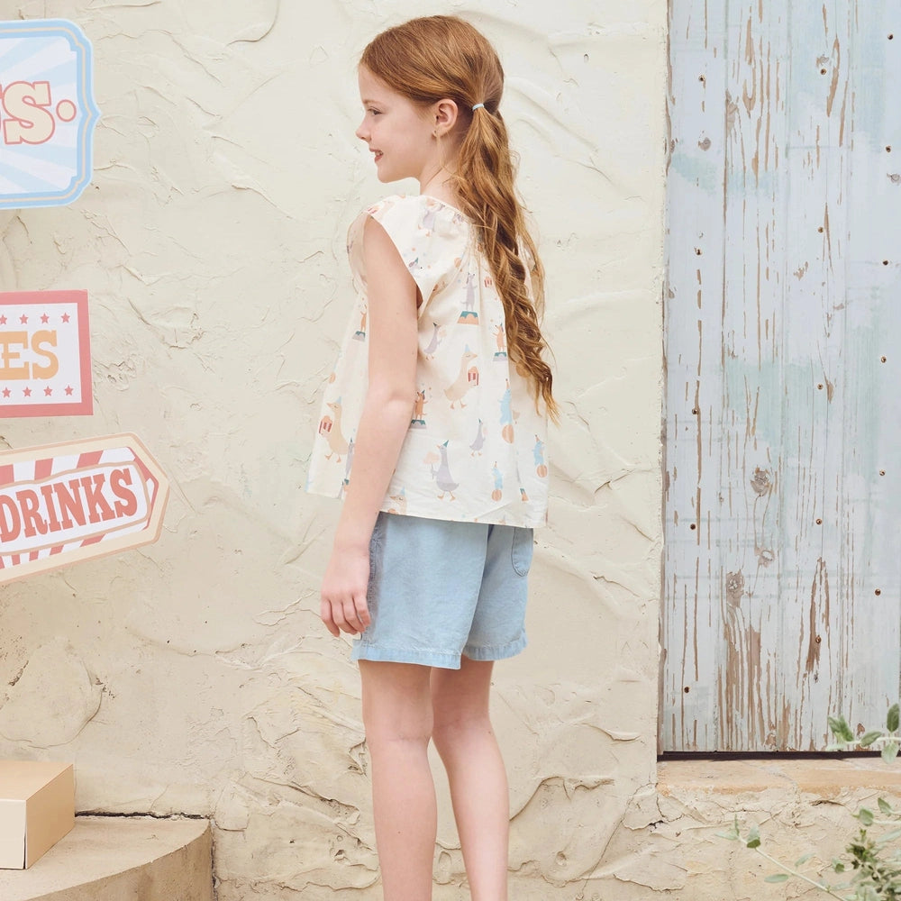 Petite Revery Shorts - Chambray Denim