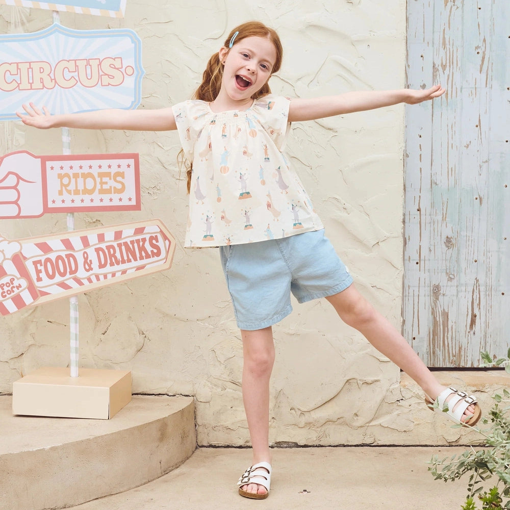 Petite Revery Shorts - Chambray Denim