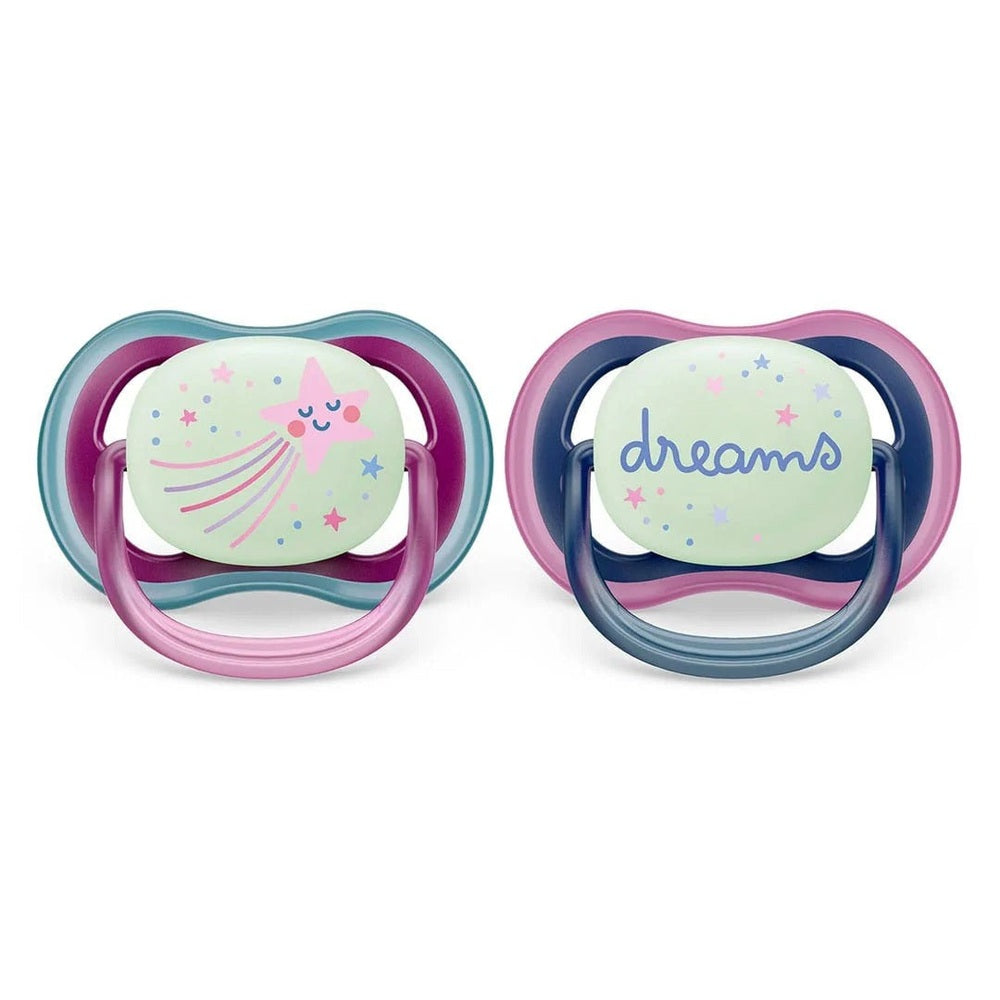 Philips Avent Ultra Air Pacifier Nighttime Falling Star And Dreams 2 Pack (6-18M)