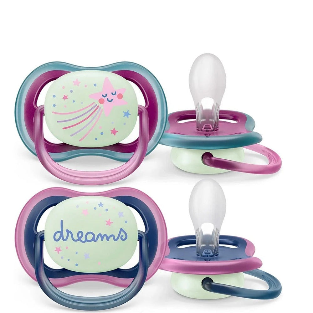 Philips Avent Ultra Air Pacifier Nighttime Falling Star And Dreams 2 Pack (6-18M)