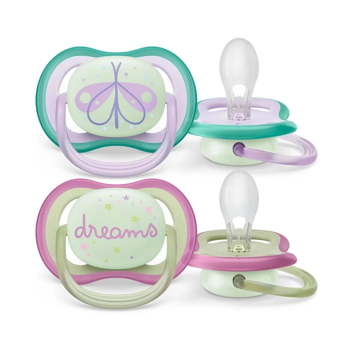 Philips Avent Ultra Air Pacifier Nighttime Fly Dream 2 Pack (0-6M)
