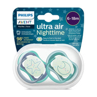 Philips Avent Ultra Air Pacifier Nighttime Sleeping Star And Moon 2 Pack (6-18M)