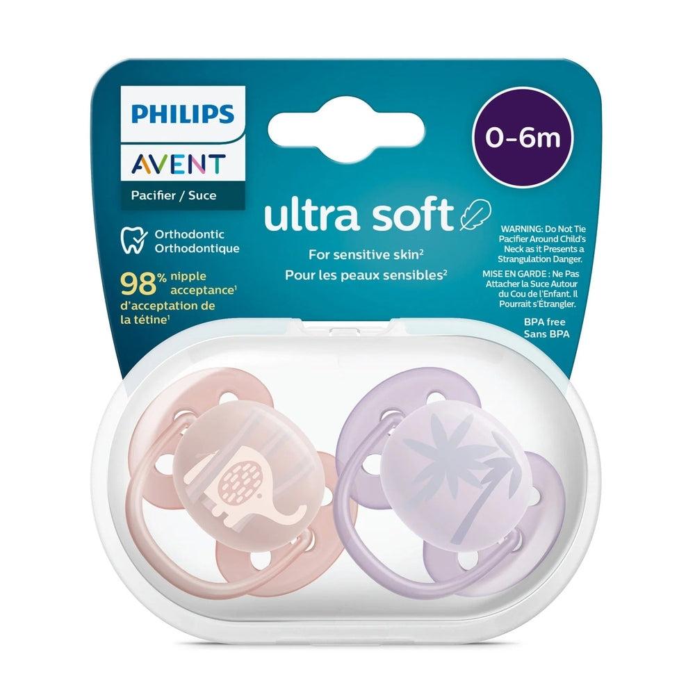 Philips Avent Ultra Soft Pacifier 2 Pack (0-6M)