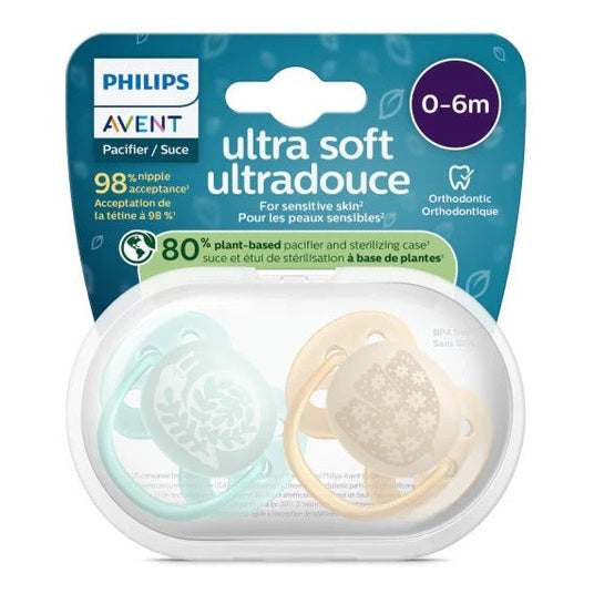 Philips Avent Ultra Soft Pacifier 2 Pack (0-6M)