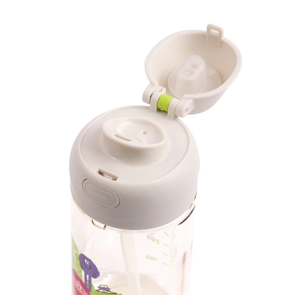 Pigeon Double Port PPSU Drinking Cup 36M+ white sippy cup with flip-top lid open, revealing spout.