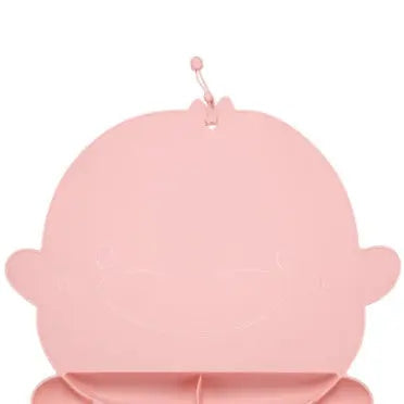 PIYO PIYO Foodie silicone placemat yellow shown on a white background with a hanging loop for easy mealtime use.