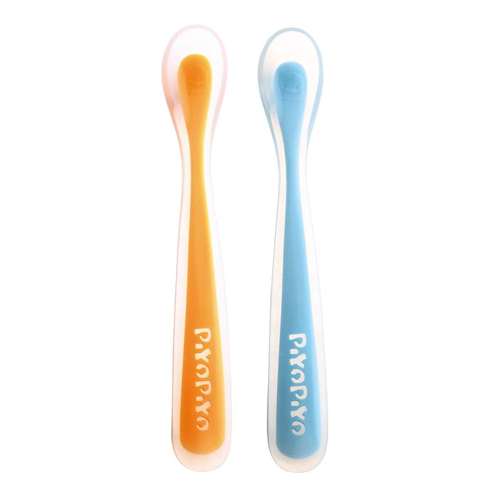 Piyo Piyo Silicone Spoon Blue/Orange